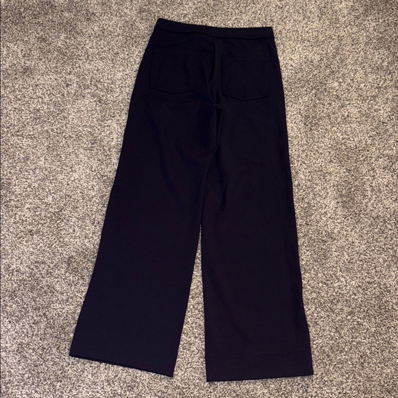 Halara High Waisted Button Multiple Pockets Straight Leg Casual Pants in Navy - Picture 7 of 7